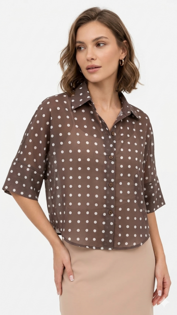 Espresso Polka Dot Shirt